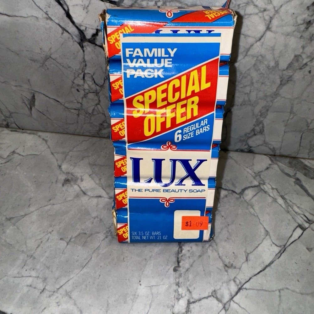 VTG Lux Pure Beauty Bar Soap (6) Lever Brothers 3.5oz NEW